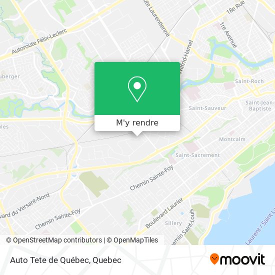 Auto Tete de Québec plan