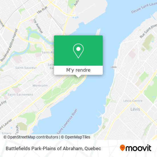 Battlefields Park-Plains of Abraham plan