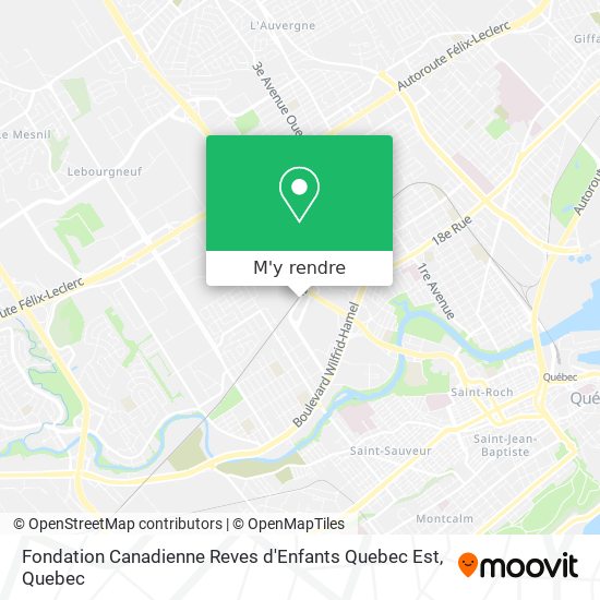 Fondation Canadienne Reves d'Enfants Quebec Est plan