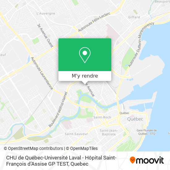 CHU de Québec-Université Laval - Hôpital Saint-François d’Assise GP TEST plan