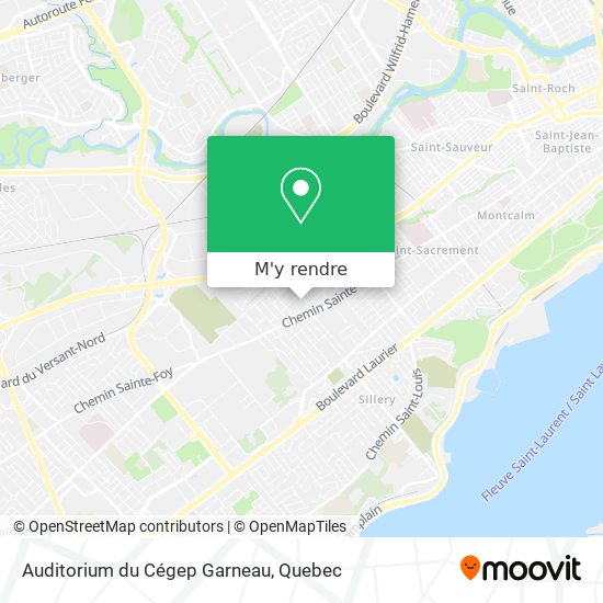 Auditorium du Cégep Garneau plan