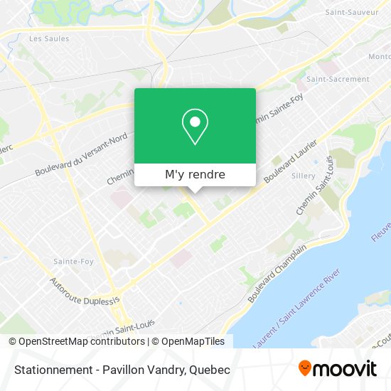 Stationnement - Pavillon Vandry plan