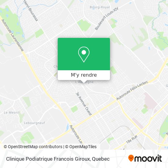 Clinique Podiatrique Francois Giroux plan