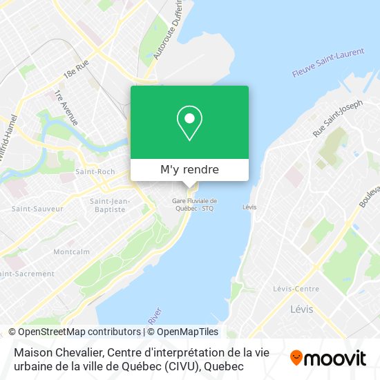 Maison Chevalier, Centre d'interprétation de la vie urbaine de la ville de Québec (CIVU) plan