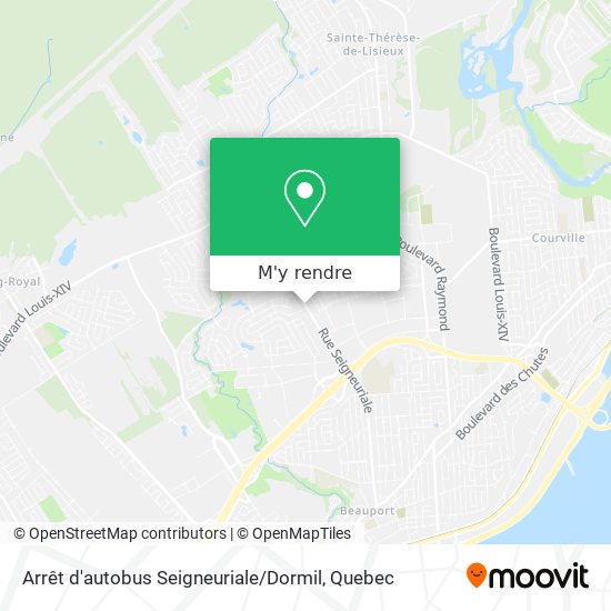 Arrêt d'autobus Seigneuriale / Dormil plan