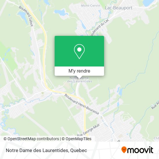 Notre Dame des Laurentides plan