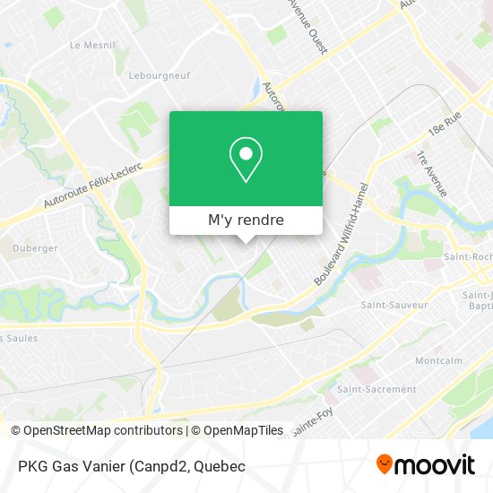PKG Gas Vanier plan