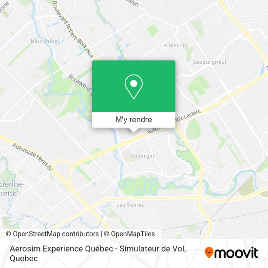 Aerosim Experience Québec - Simulateur de Vol plan