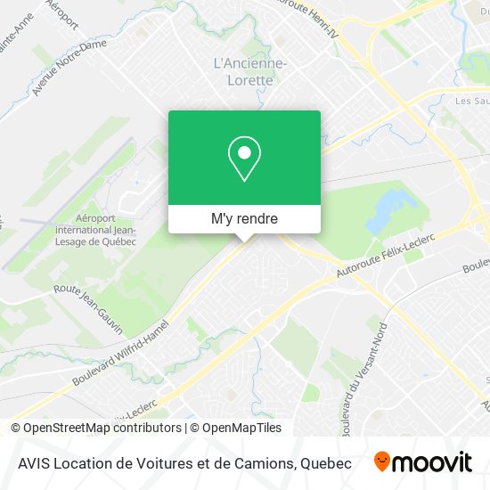 AVIS Location de Voitures et de Camions plan