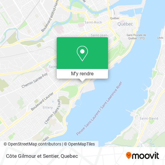 Côte Gilmour et Sentier plan