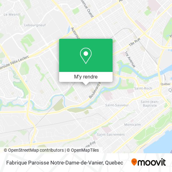 Fabrique Paroisse Notre-Dame-de-Vanier plan