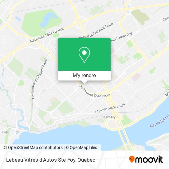 Lebeau Vitres d'Autos Ste-Foy plan