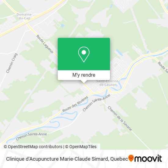 Clinique d'Acupuncture Marie-Claude Simard plan
