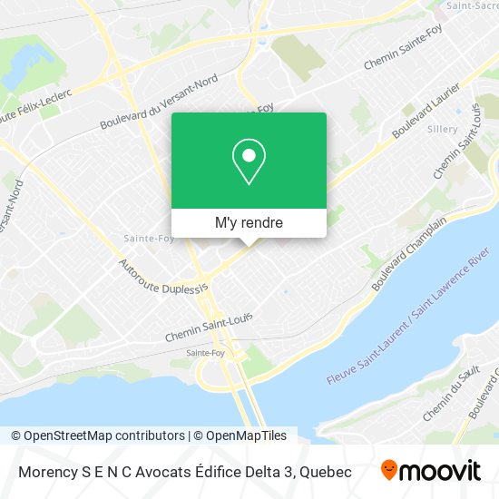 Morency S E N C Avocats Édifice Delta 3 plan