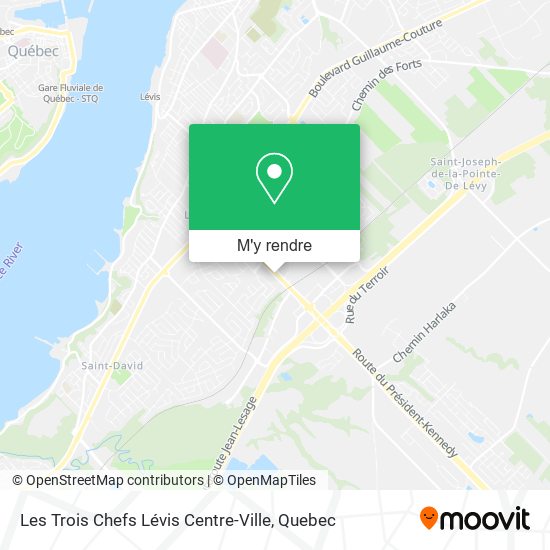 Les Trois Chefs Lévis Centre-Ville plan