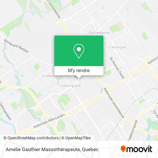 Amélie Gauthier Massothérapeute plan
