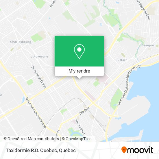 Taxidermie R.D. Québec plan