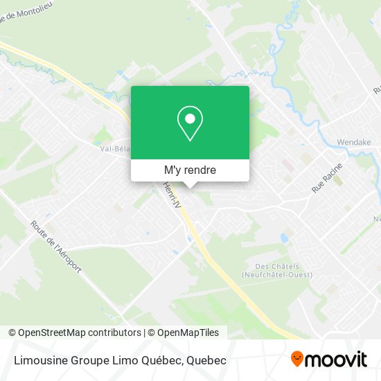 Limousine Groupe Limo Québec plan