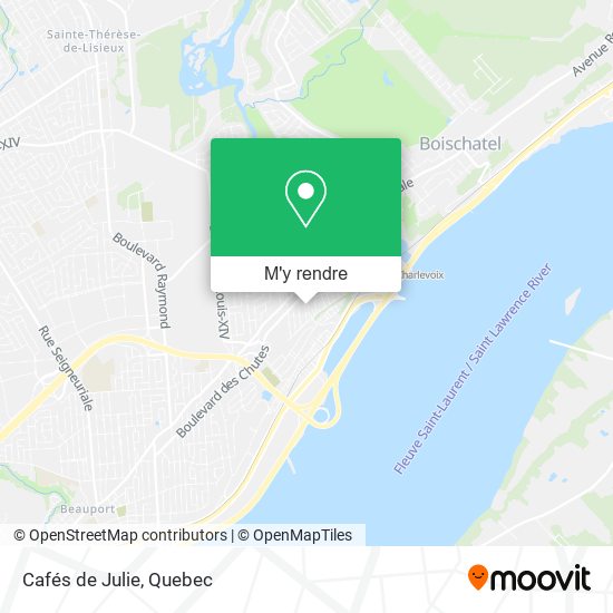 Cafés de Julie plan
