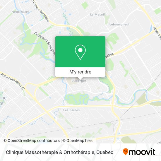 Clinique Massothérapie & Orthothérapie plan