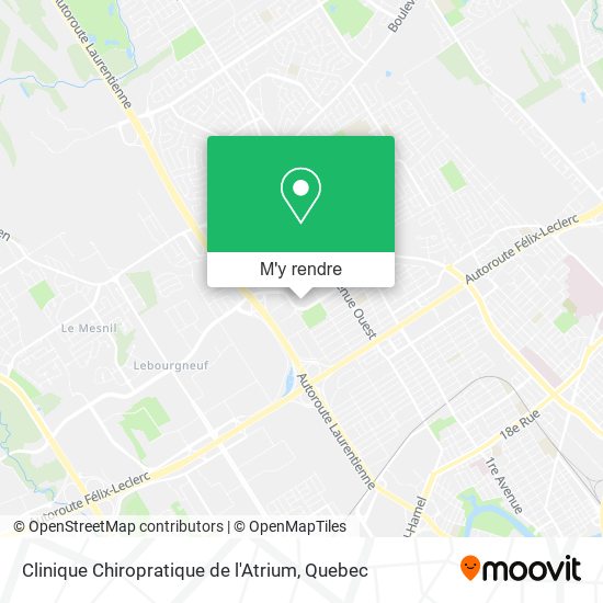 Clinique Chiropratique de l'Atrium plan