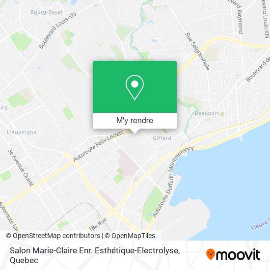 Salon Marie-Claire Enr. Esthétique-Electrolyse plan