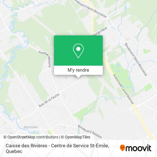 Caisse des Rivières - Centre de Service St-Émile plan