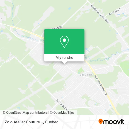 Zolo Map Comment aller à Zolo Atelier Couture + à Val-Bélair en bus