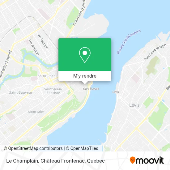 Le Champlain, Château Frontenac plan