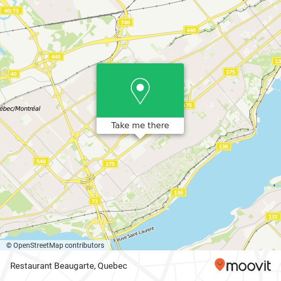 Restaurant Beaugarte, 2600 Boulevard Laurier Québec, QC G1V plan