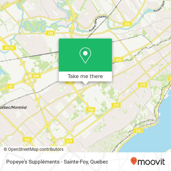 Popeye's Suppléments - Sainte-Foy, 2360 Chemin Ste-Foy Québec, QC G1V plan