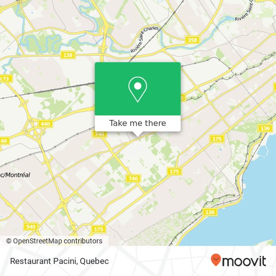 Restaurant Pacini, 2260 Chemin Ste-Foy Québec, QC G1V plan