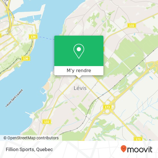 Fillion Sports, 50 Route du Président-Kennedy Lévis, QC G6V plan