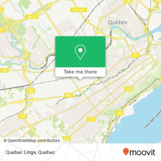 Quebec Linge, 1230 Rue des Artisans Québec, QC G1N 4H3 plan