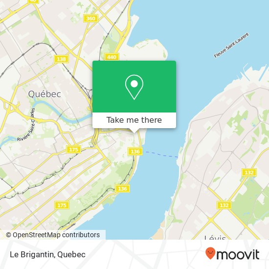 Le Brigantin, 97 Rue du Sault-au-Matelot Québec, QC G1K 3Y9 plan