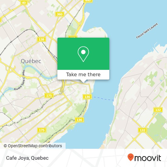 Cafe Joya, 100 Quai St-André Québec, QC G1K 3Y2 plan