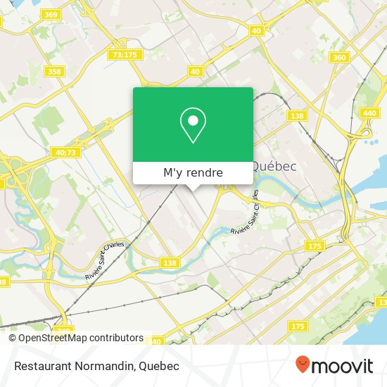 Restaurant Normandin, 400 Rue Soumande Québec, QC G1M 3V5 plan