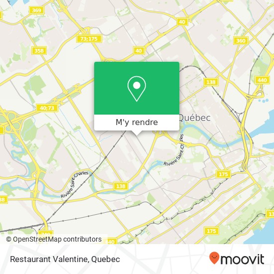 Restaurant Valentine, 1510 Rue Soumande Québec, QC G1M 1A6 plan