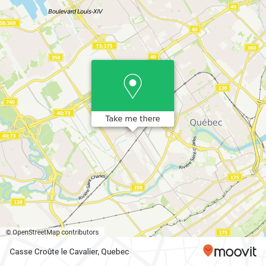 Casse Croûte le Cavalier, 515 Avenue Plante Québec, QC G1M 1T1 plan