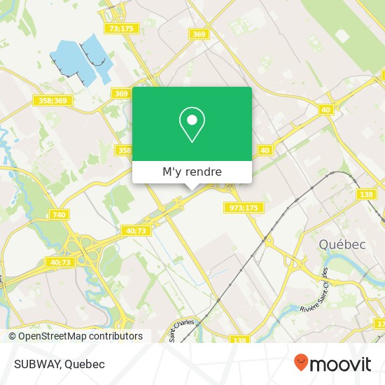 SUBWAY, 670 Rue Bouvier Québec, QC G2J 1A7 plan