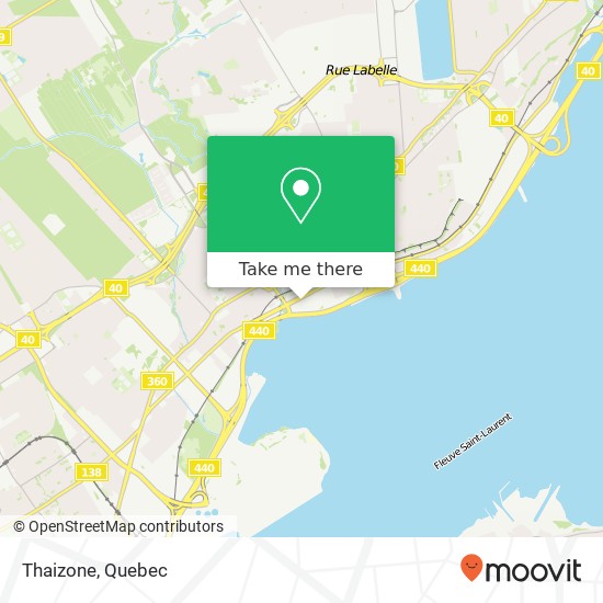 Thaizone, 3398 Boulevard Ste-Anne Québec, QC G1E plan