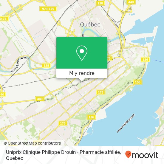 Uniprix Clinique Philippe Drouin - Pharmacie affiliée plan