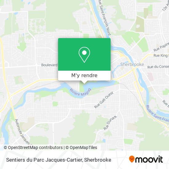 Sentiers du Parc Jacques-Cartier plan