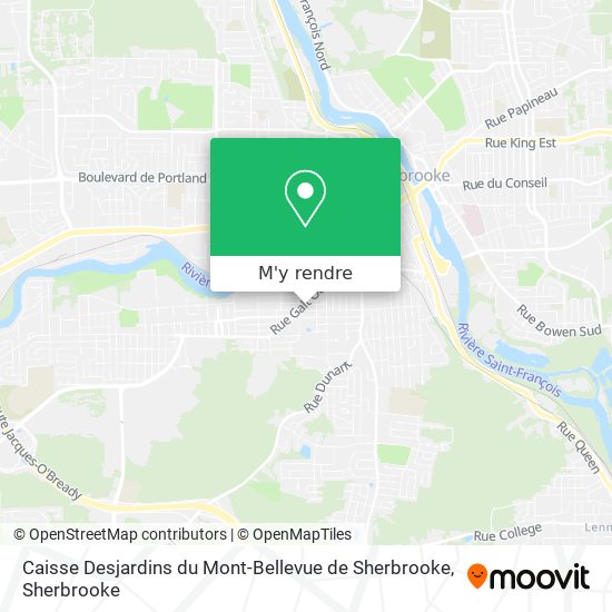 Caisse Desjardins du Mont-Bellevue de Sherbrooke plan