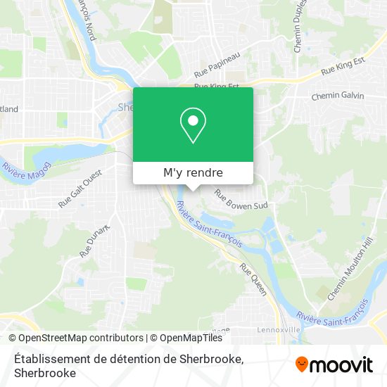 Établissement de détention de Sherbrooke plan