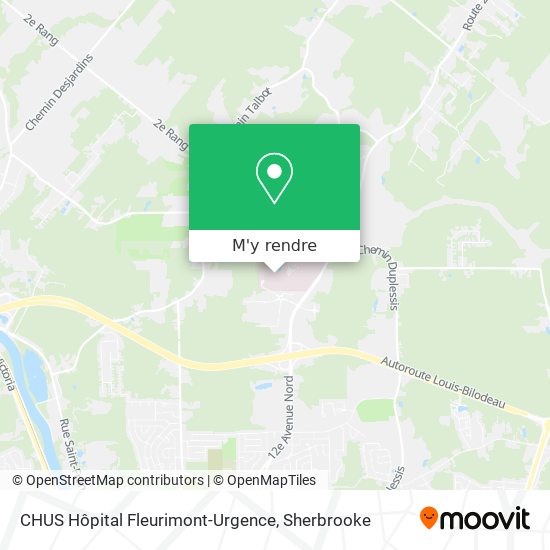 CHUS Hôpital Fleurimont-Urgence plan