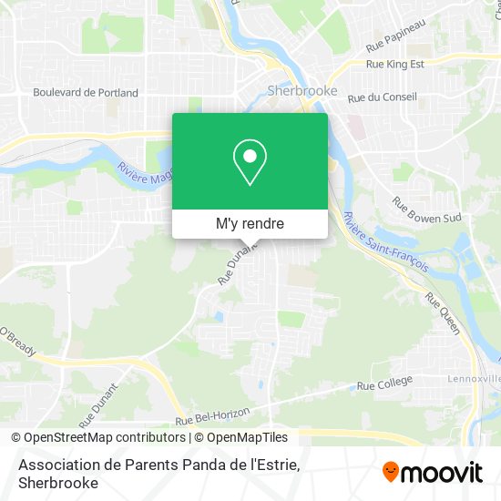 Association de Parents Panda de l'Estrie plan