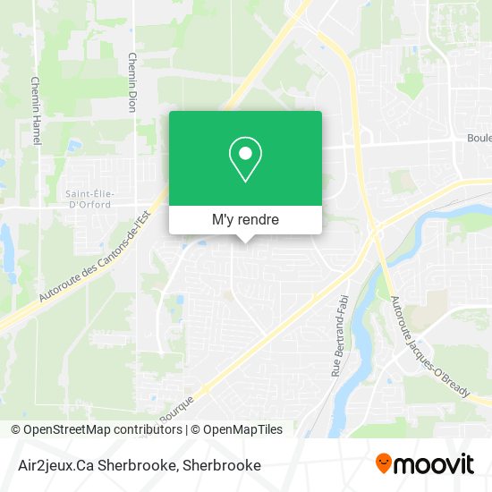 Air2jeux.Ca Sherbrooke plan