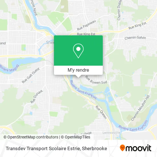 Transdev Transport Scolaire Estrie plan