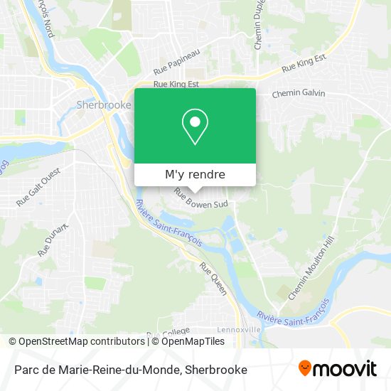 Parc de Marie-Reine-du-Monde plan